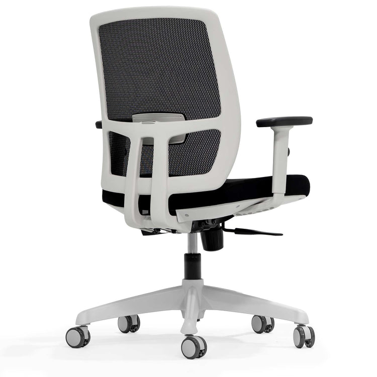 Black and white luminous mesh chair from Desky
