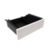 Almost Perfect Desky Minimal Under Desk Drawer - White Alaskan Melamine Black Frame