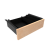 Almost Perfect Desky Minimal Under Desk Drawer - Curly Birch Melamine Black Frame
