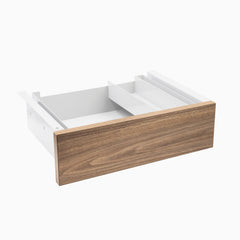 Desky Minimal Under Desk Drawer - Natural Walnut Melamine White Frame