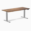 Desky standing desk 1800mm pheasantwood hardwood grey legs