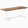 Desky standing desk 2000mm pheasantwood hardwood white legs