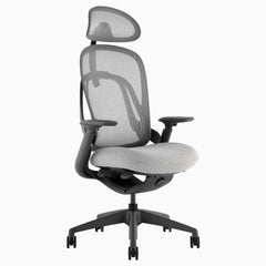 Desky Pivot Ergonomic Office Task Chair in Grey