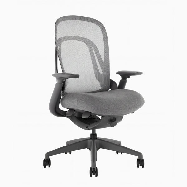 Desky Pivot Ergonomic Office Task Chair in Grey