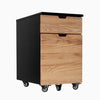 Hardwood red oak Black minimal filing cabinet