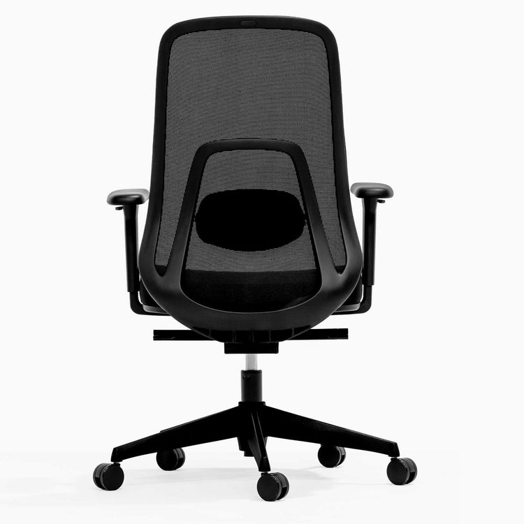 No headrest carbon black regal mesh chair