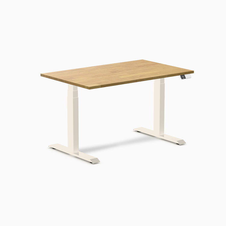 Desky Dual Rubberwood Sit Stand Desk