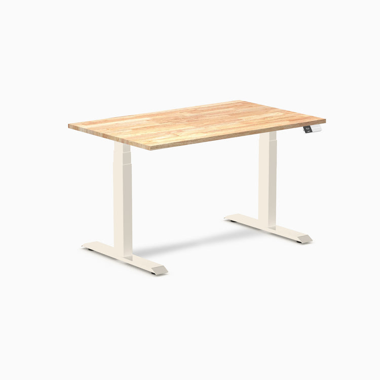 Desky Dual Rubberwood Sit Stand Desk