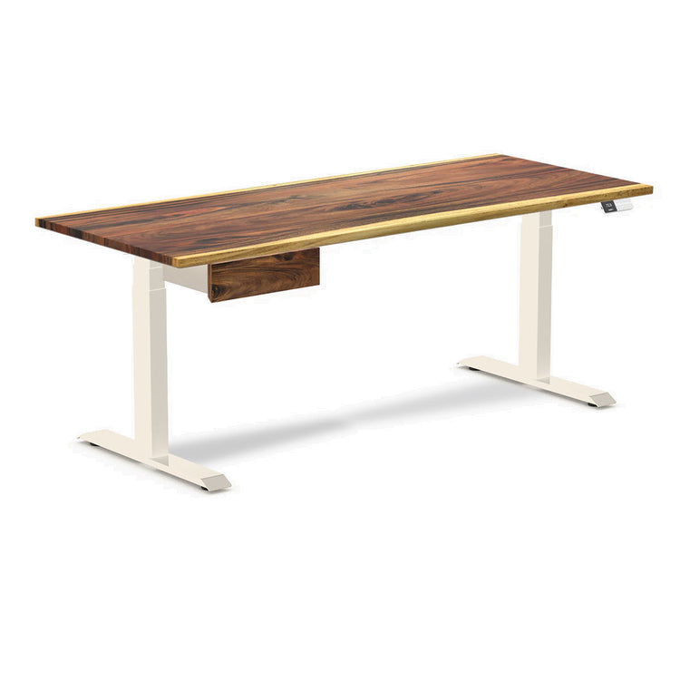Desky Dual Hardwood Standing Desk With Drawer Saman / 1800x750mm / Wheat