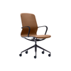 Desky Executive Meeting Chair-Tan Leather & Black Frame Desky®