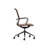 Desky Executive Meeting Chair-Black Leather & Polished Aluminium Frame Desky®