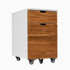 Hardwood teak white minimal filing cabinet