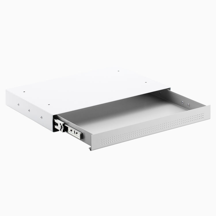 Desky Ultra Slim Under Desk Drawer No Gap White -Desky®