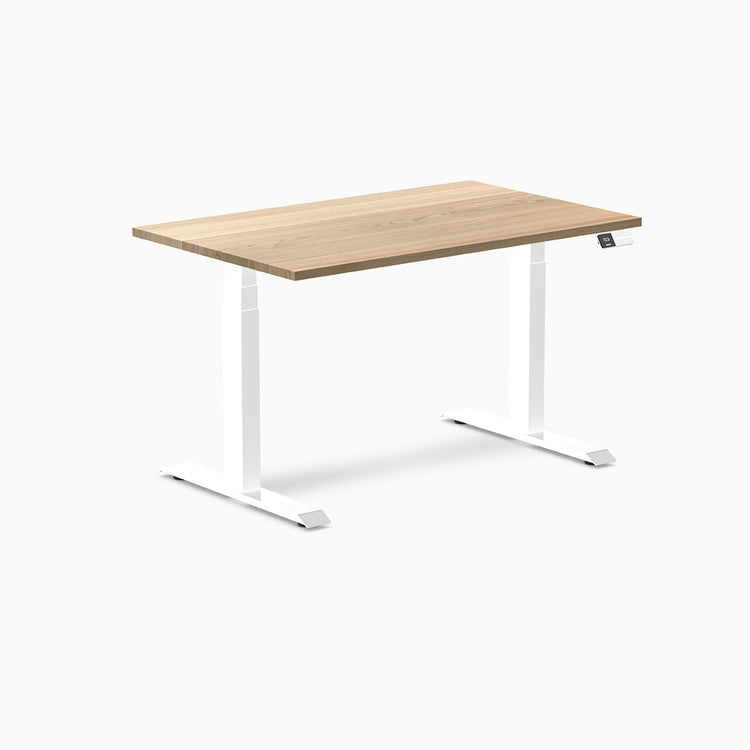 Desky standing desk 1200mm white ash hardwood 