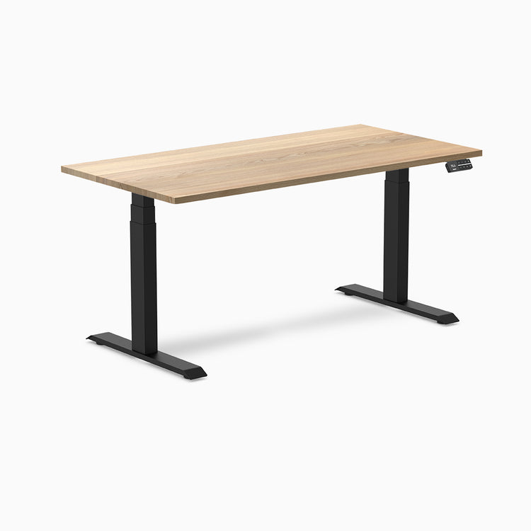 Desky standing desk 1500mm white ash hardwood 