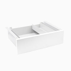 Desky Minimal Under Desk Drawer - White Melamine White Frame
