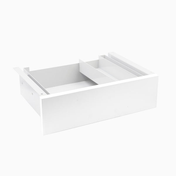 Desky Minimal Under Desk Drawer - White Melamine White Frame