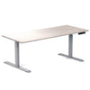 Desky Dual Rubberwood Sit Stand Desk White Brushed 1800x700/750mm - Desky