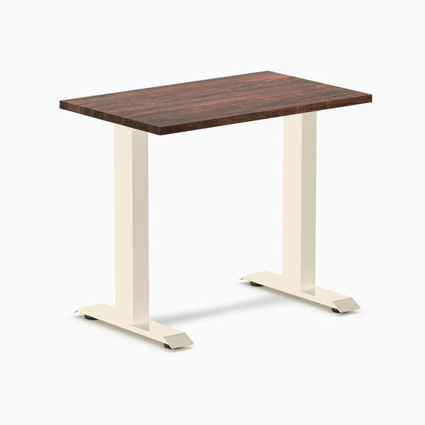 Desky Zero Mini Softwood Office Desk, American Rustic Pine desktop, Wheat frame