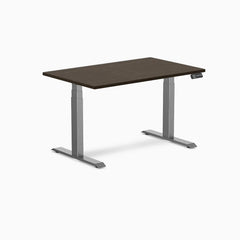 Desky Dual Bamboo Sit Stand Desk-Dual Desks-Desky-Dark Bamboo-1200x750mm-Space Grey-Desky® Australia