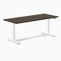 Desky Dual Bamboo Sit Stand Desk-Dual Desks-Desky-Dark Bamboo-1800x750mm-White-Desky® Australia