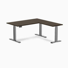 Desky Bamboo L-Shape Sit Stand Desk-L Shape Desks-Desky-Dark Bamboo-1500x750x1550x500mm-Space Grey-Desky® Australia