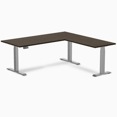 Desky Bamboo L-Shape Sit Stand Desk-L Shape Desks-Desky-Dark Bamboo-1800x750x1750x600mm-Space Grey-Desky® Australia