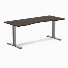 Desky Zero Ergo Edge Office Desk-Desks-Desky-Dark Bamboo-1800x750mm-Space Grey-Desky® Australia