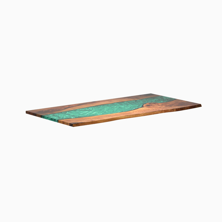 Desky Resin Hardwood Desk Tops Natural Walnut River-Desky®