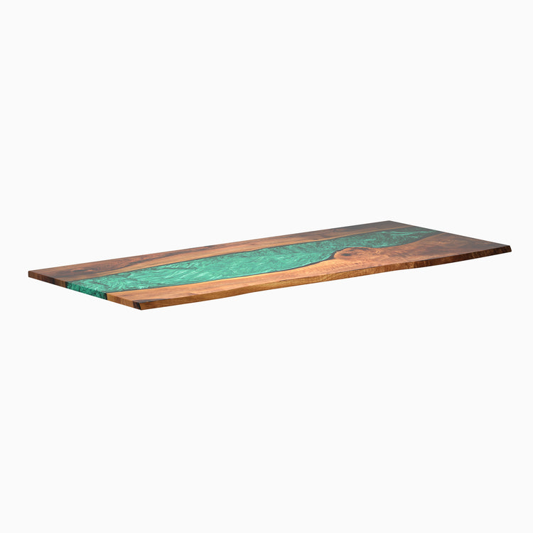 Desky Resin Hardwood Desk Tops Natural Walnut River-Desky®