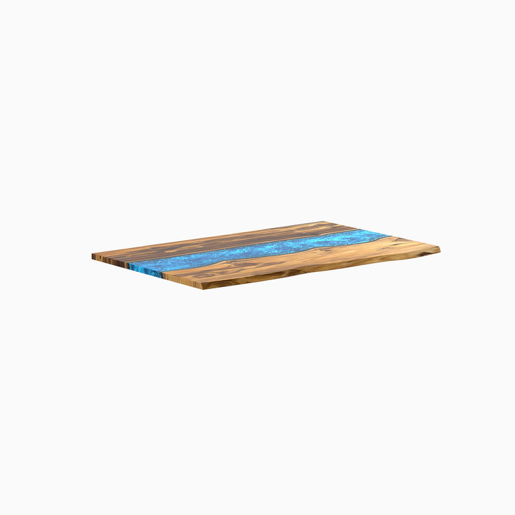 Desky Resin Hardwood Desk Tops Teak River -Desky®