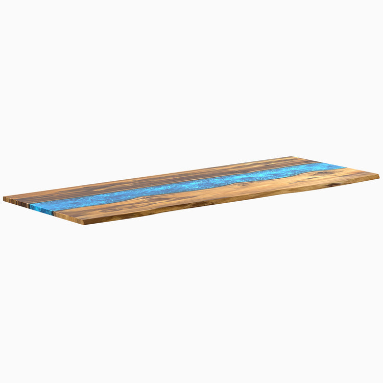 Desky Resin Hardwood Desk Tops Teak River -Desky®