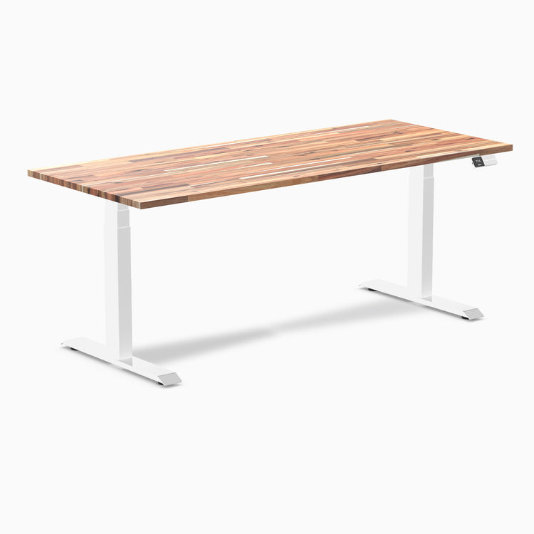 Almost Perfect Desky Dual Softwood Sit Stand Desk-Acacia Desky®