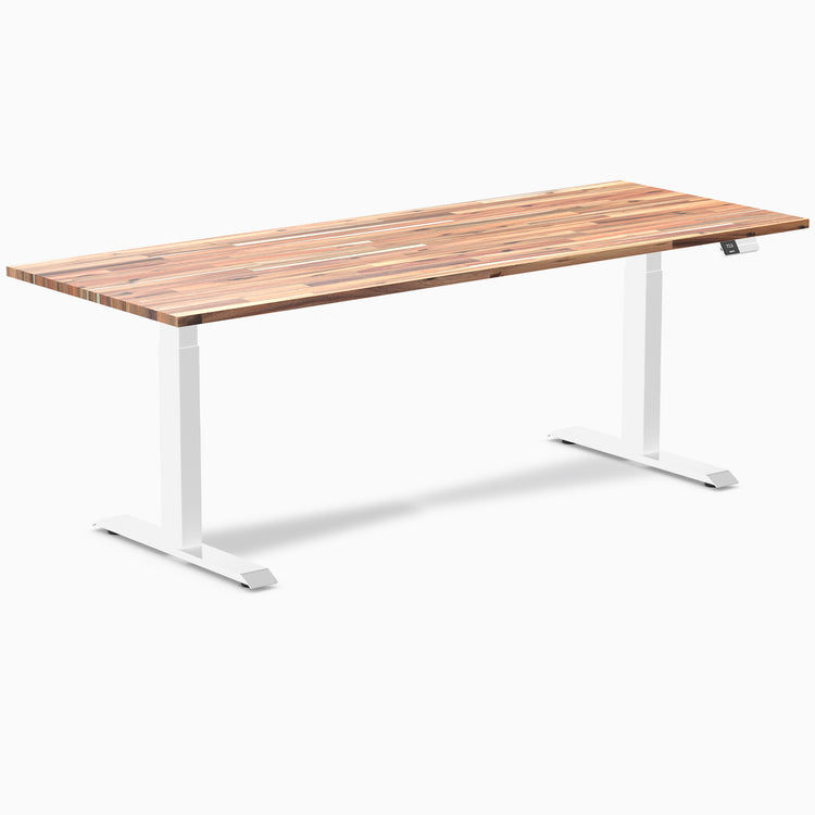 Almost Perfect Desky Dual Softwood Sit Stand Desk-Acacia Desky®