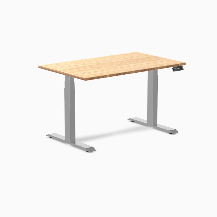 Electric dual bamboo sit stand desk Bamboo - Desky