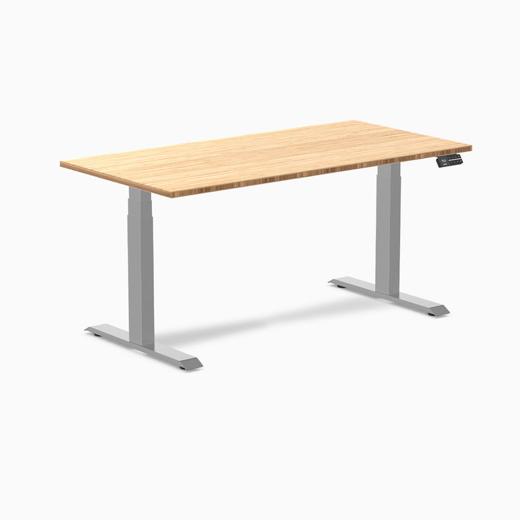 Electric dual bamboo sit stand desk Bamboo - Desky