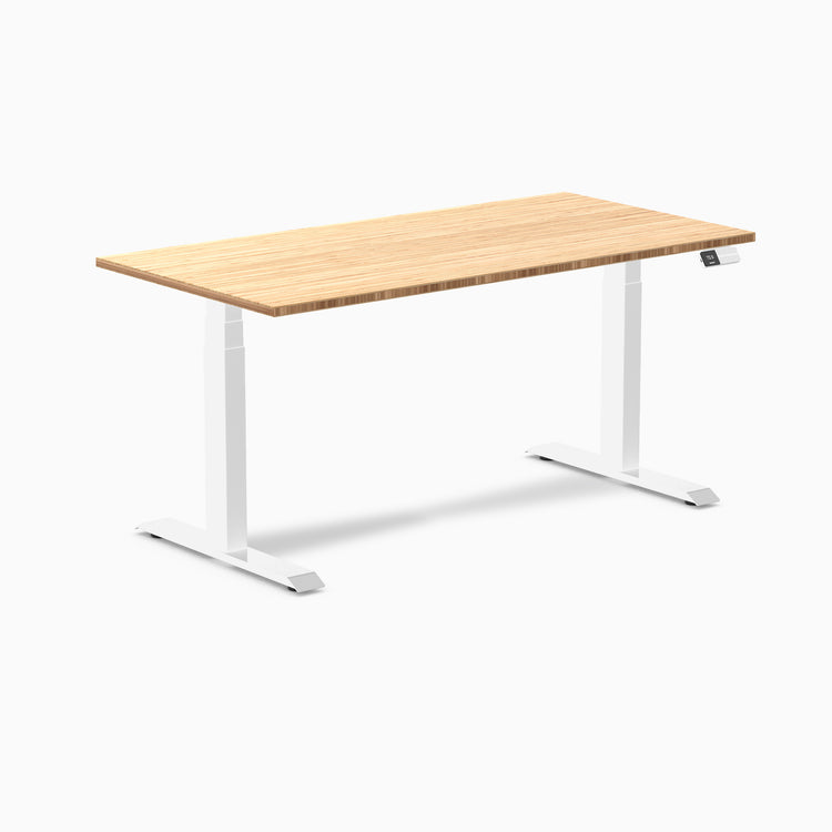 Electric dual bamboo sit stand desk Bamboo - Desky