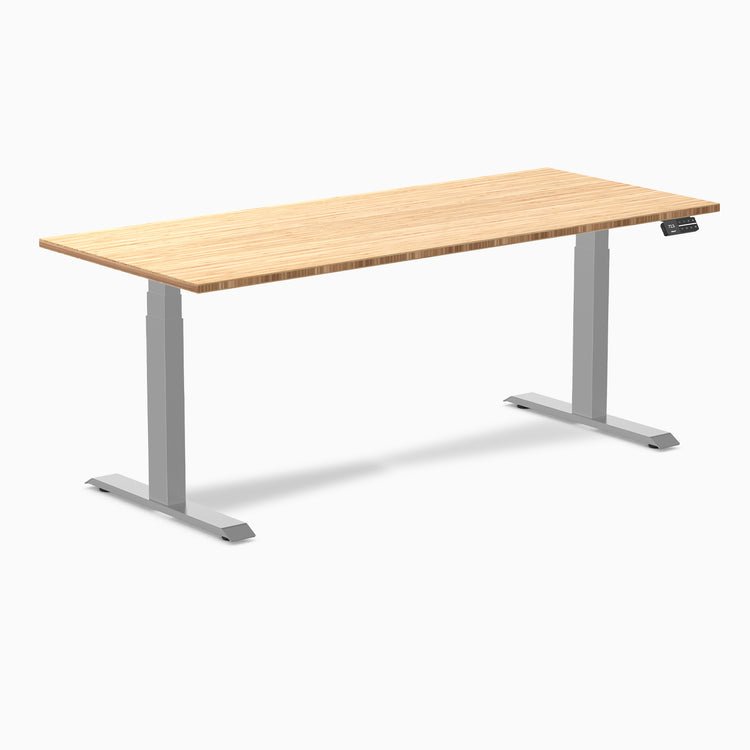 Electric dual bamboo sit stand desk Bamboo - Desky