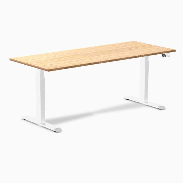 Electric dual bamboo sit stand desk Bamboo - Desky