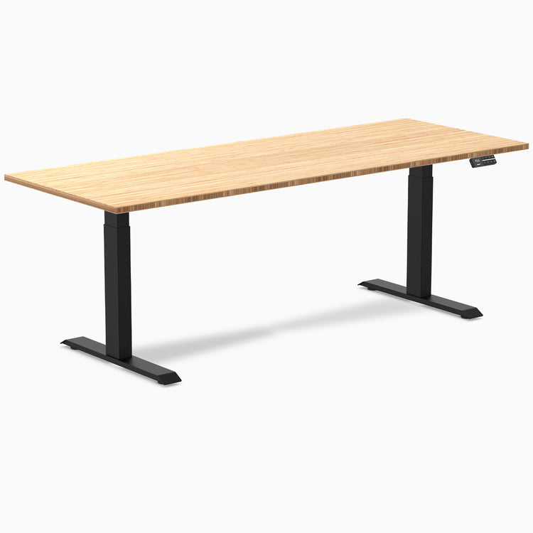 Electric dual bamboo sit stand desk Bamboo - Desky