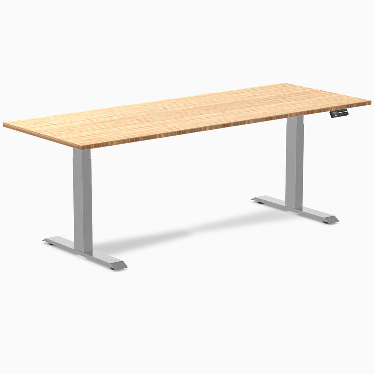 Electric dual bamboo sit stand desk Bamboo - Desky