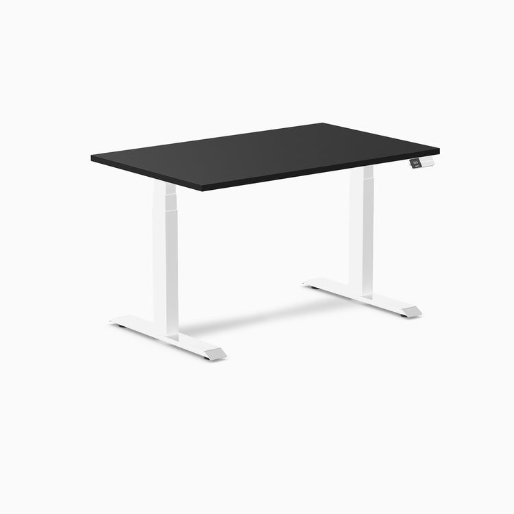 Electric Dual melamine sit stand desk black desktop - Desky