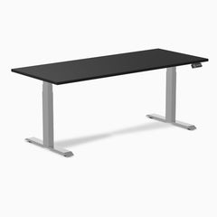 Desky Dual Melamine Sit Stand Desk-Dual Desks-Desky-Black-1800x750mm-Grey-Desky® Australia