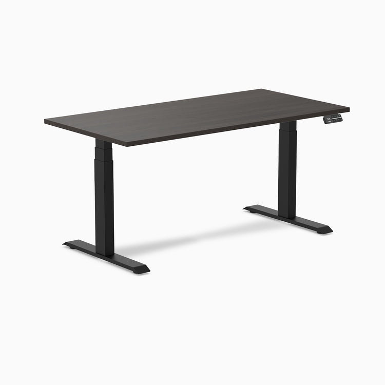 Electric Dual melamine sit stand desk burnished desktop - Desky