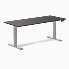 Desky Dual Melamine Sit Stand Desk-Dual Desks-Desky-Burnished Wood-1800x750mm-Grey-Desky® Australia