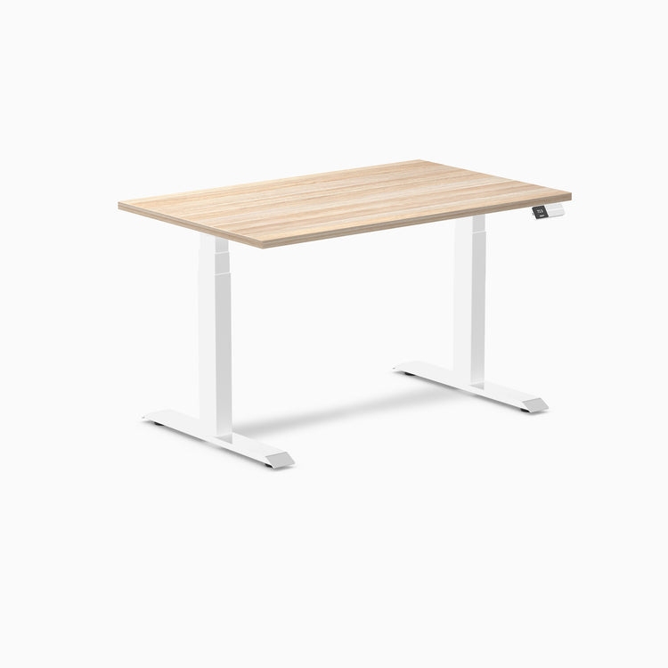 Almost Perfect Desky Dual Melamine Sit Stand Desk-Classic Oak Desky®