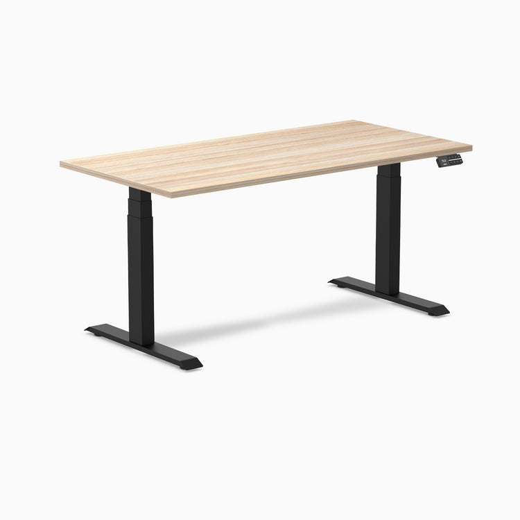 Almost Perfect Desky Dual Melamine Sit Stand Desk-Classic Oak Desky®