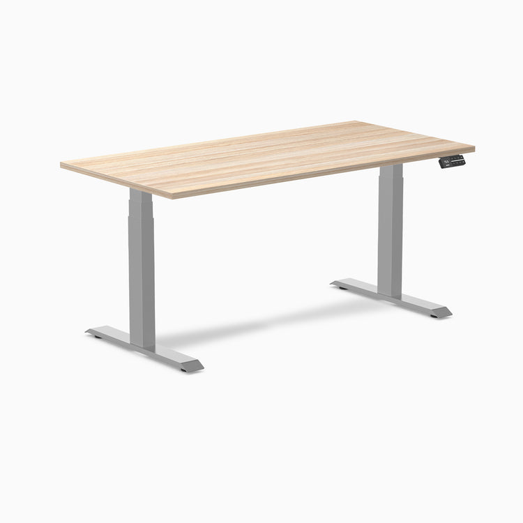 Almost Perfect Desky Dual Melamine Sit Stand Desk-Classic Oak Desky®