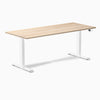 Almost Perfect Desky Dual Melamine Sit Stand Desk-Classic Oak Desky®