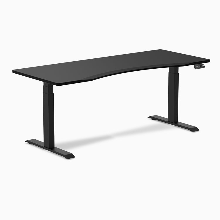 Electric dual ergo edge standing desk black - Desky